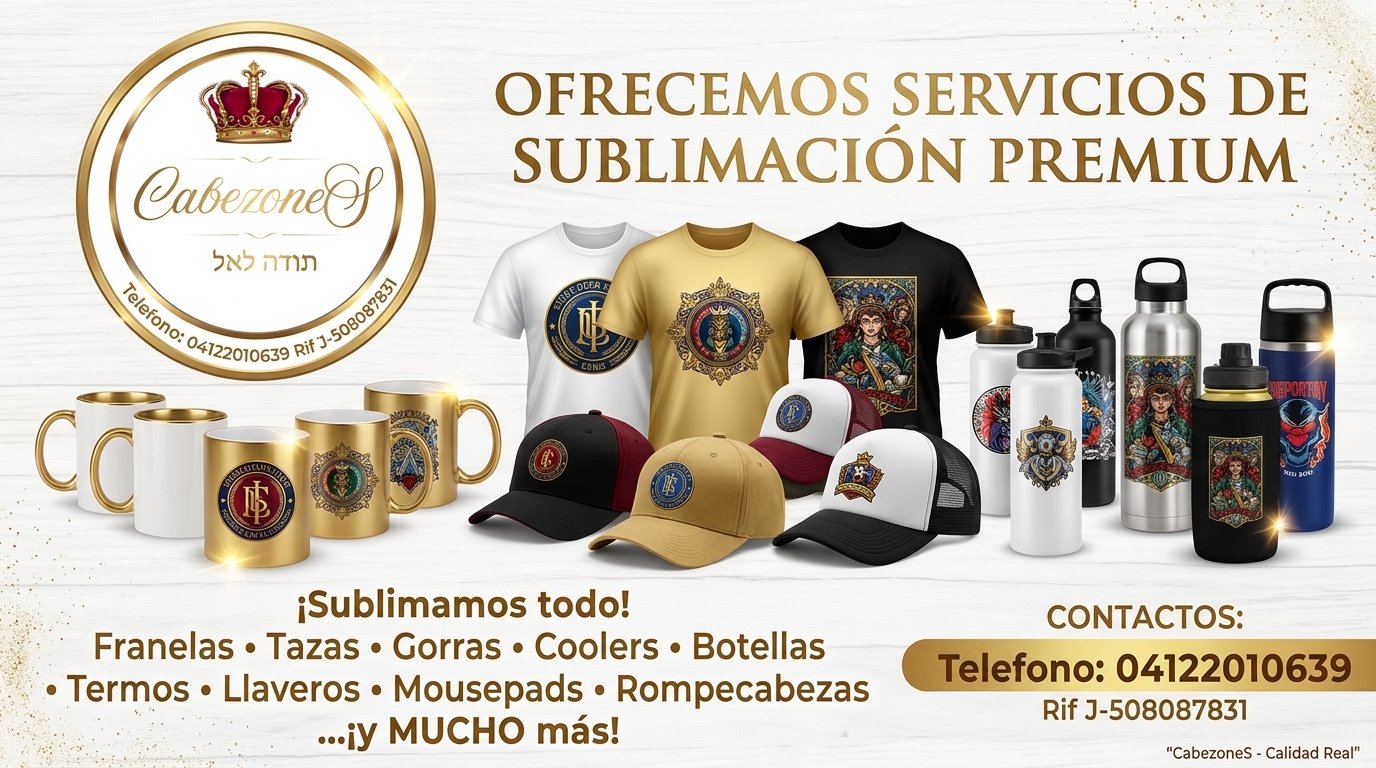 Inv Cabezones Lo Mejor en Sublimación y Mas